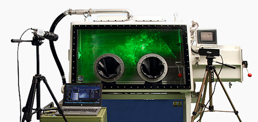 Airflow simulator with high-speed camera